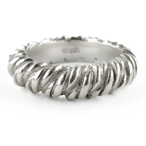 Vintage Hermès Torsade Silver Ring by Vachey - Saddingtons Jewellery Stand 375