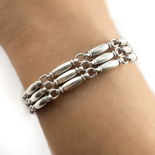 Georg Jensen Triple Layer Necklace & Bracelet Suite - Saddingtons Jewellery Stand 375 - image 6