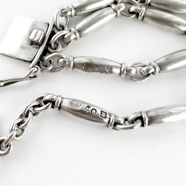 Georg Jensen Triple Layer Necklace & Bracelet Suite - Saddingtons Jewellery Stand 375 - image 4