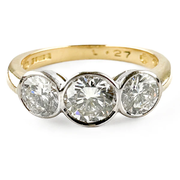 Millennium 1.27ct 3 Stone Diamond Ring - Saddingtons Jewellery Stand 375 - image 1