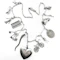 Vintage Silver 13 Charm Long Chain Necklace - Saddingtons Jewellery Stand 375 - image 2
