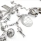 Vintage Silver 13 Charm Long Chain Necklace - Saddingtons Jewellery Stand 375 - image 3