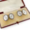Art Deco Cartier London Diamond & Blue Enamel Cufflinks - Saddingtons Jewellery Stand 375 - image 3