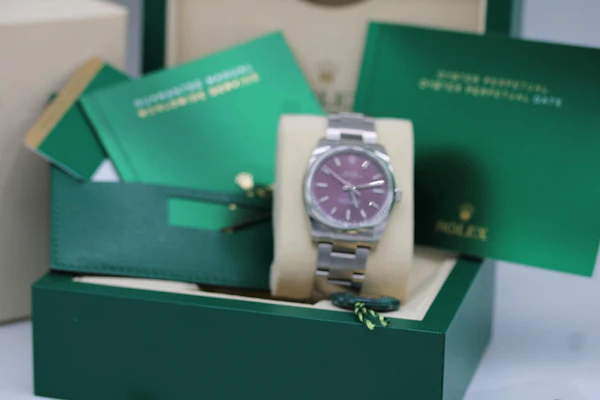 Rolex Oyster Perpetual 114200 Red Grape - image 9