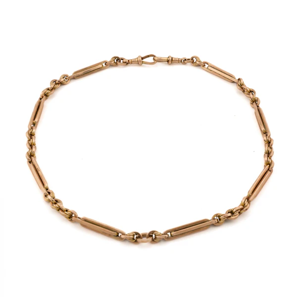 9ct Fetted Link Albert Chain Spectrum Antiques - image 1