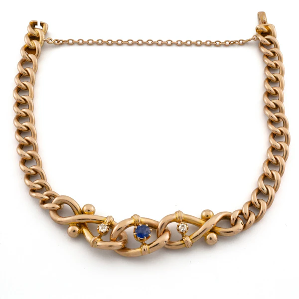 15ct Sapphire and Diamond Bracelet Spectrum Antiques - image 1