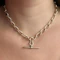 Edwardian Twisted Trombone Link 16.5″ Albert Chain - Saddingtons Jewellery Stand 375 - image 1