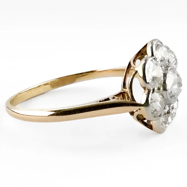 Victorian 8 Stone Diamond Daisy Cluster Ring - Saddingtons Jewellery Stand 375 - image 3