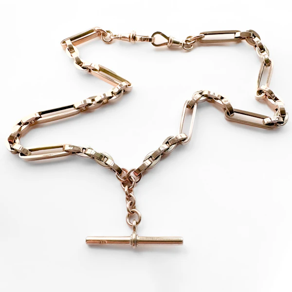 Victorian Square Trombone & Secret Link Albert Chain - Saddingtons Jewellery Stand 375 - image 3