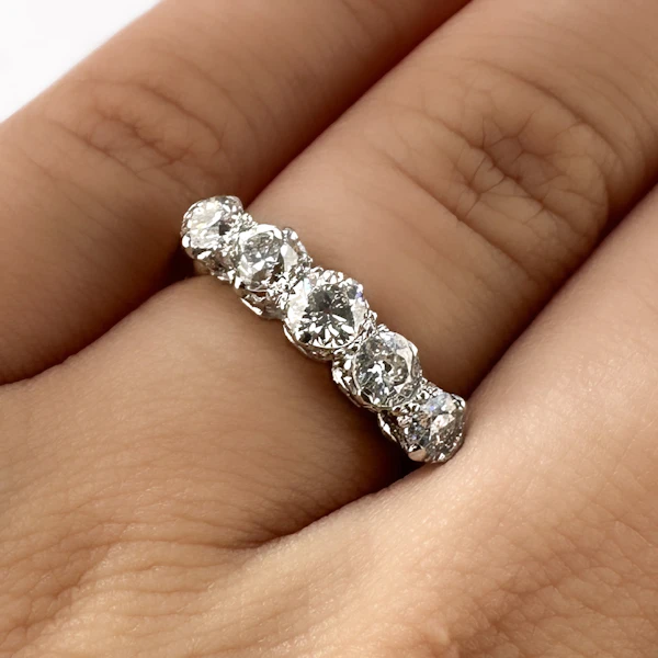 Edwardian 1.75ct 5 Stone Diamond Ring - Saddingtons Jewellery Stand 375 - image 2