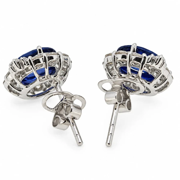 Sapphire & Diamond Earrings - image 2