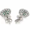 Emerald & Diamond cluster earrings - image 2
