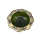 Bolin antique Russian jade silver gilt pearl and diamond bonbon dish, St Petersburg, c.1910 by Nikolai Chernokov. - image 3