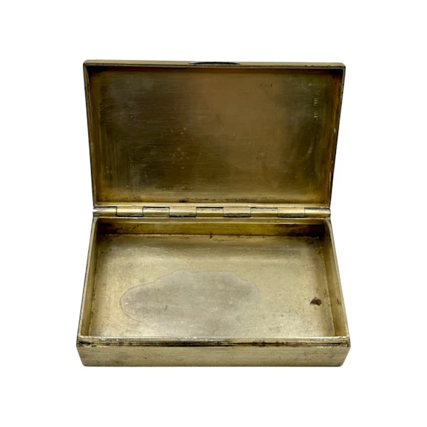 Russian silver gilt and champleve enamel card case,St Petersburg, 1890. - image 5