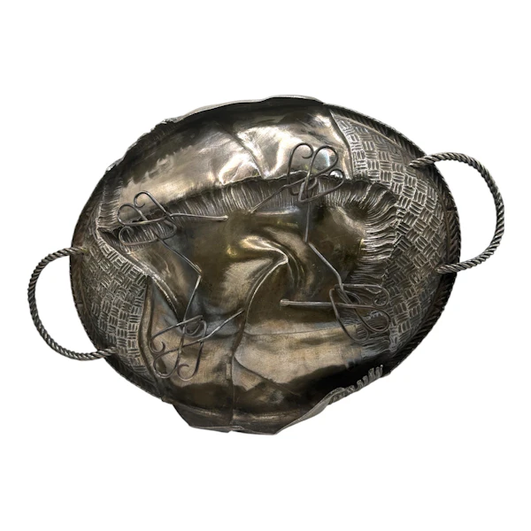 Russian silver trompe l'oeil two handle basket, Moscow, c.1910 by Fourteen Artel. - image 2