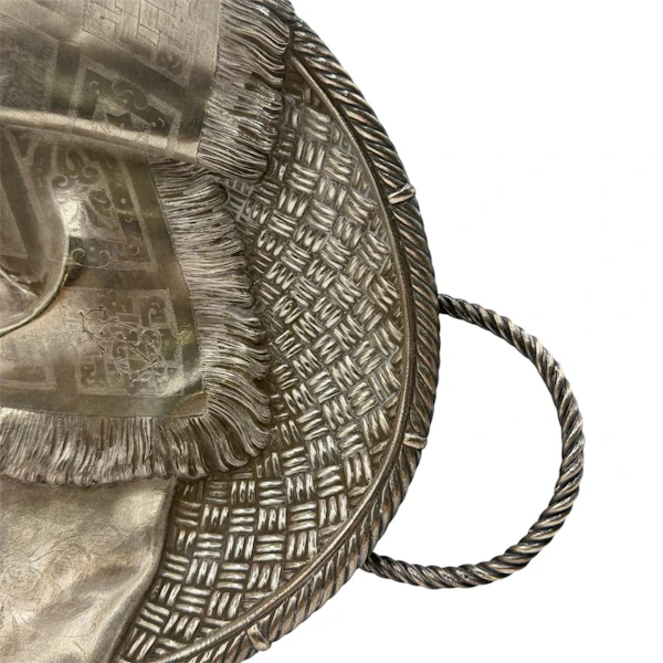 Russian silver trompe l'oeil two handle basket, Moscow, c.1910 by Fourteen Artel. - image 6