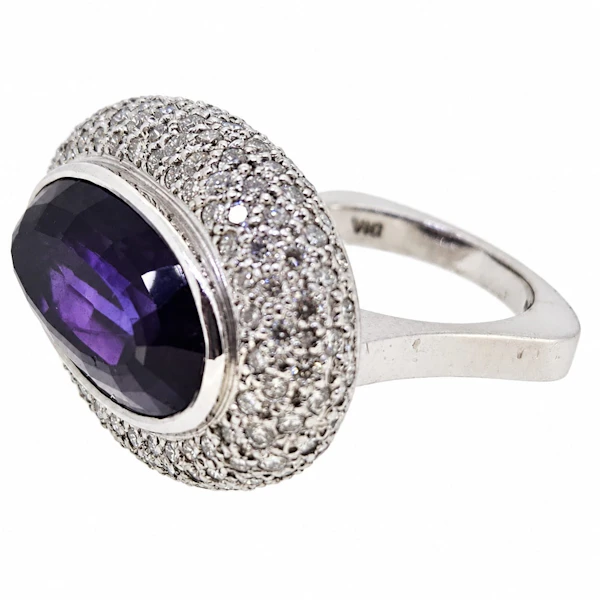 Amethyst & Diamond ring - image 2
