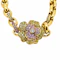 18ct Yellow Gold Pink & Yellow Diamond Floral Bracelet. - image 2