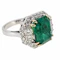 Emerald and Diamond ring - image 2
