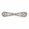 Rose cut diamond & pearl bar brooch - image 2
