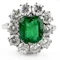 Vintage Emerald & Diamond Cluster Ring - Saddingtons Jewellery Stand 375 - image 1