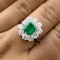 Vintage Emerald & Diamond Cluster Ring - Saddingtons Jewellery Stand 375 - image 2