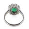 Vintage Emerald & Diamond Cluster Ring - Saddingtons Jewellery Stand 375 - image 4