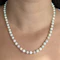 Antique 19″ Graduated Opal Bead Necklace - Saddingtons Jewellery Stand 375 - image 1