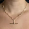 Antique 17.5″ Trombone Link Albert Chain - Saddingtons Jewellery Stand 375 - image 1