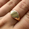 1989 Vintage Oval Signet Ring - Saddingtons Jewellery Stand 375 - image 1