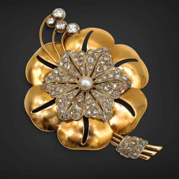 Lovely Vintage Diamond Brooch at Deco&Vintage Ltd - image 4