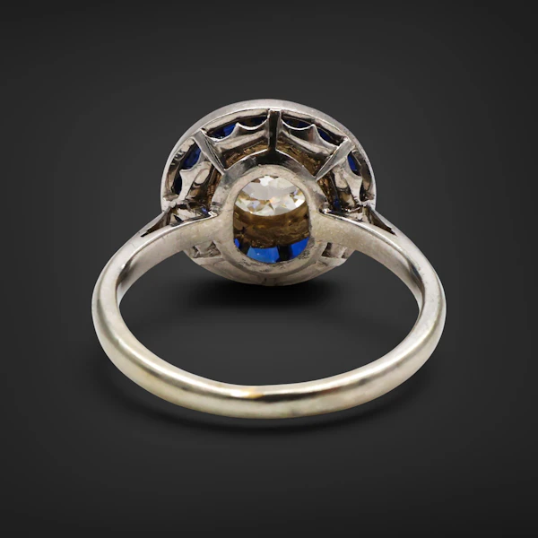 Lovely Art Deco French Diamond And Sapphire Ring at Deco&Vintage Ltd - image 5