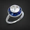 Lovely Art Deco French Diamond And Sapphire Ring at Deco&Vintage Ltd - image 3