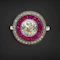 Lovely Diamond And Ruby 18ct White Gold Ring at Deco&Vintage Ltd - image 4