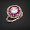 Lovely Diamond And Ruby 18ct White Gold Ring at Deco&Vintage Ltd - image 3