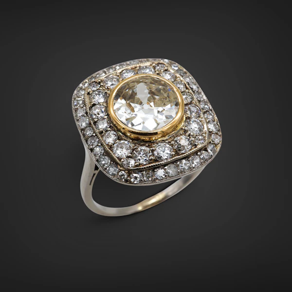 Lovely Art Deco French Diamond platinum Ring at Deco&Vintage Ltd - image 3