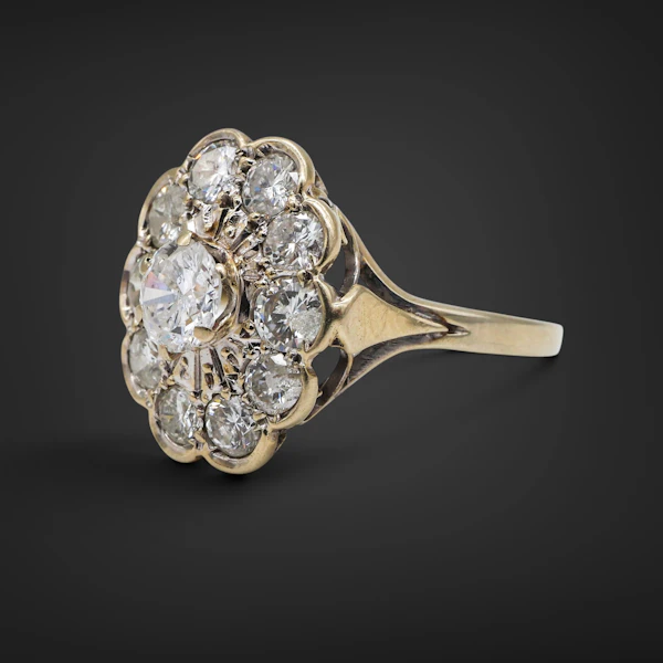 Vintage French 18ct White Gold Diamond Ring at Deco&Vintage Ltd - image 3