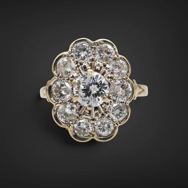 Vintage French 18ct White Gold Diamond Ring at Deco&Vintage Ltd - image 2
