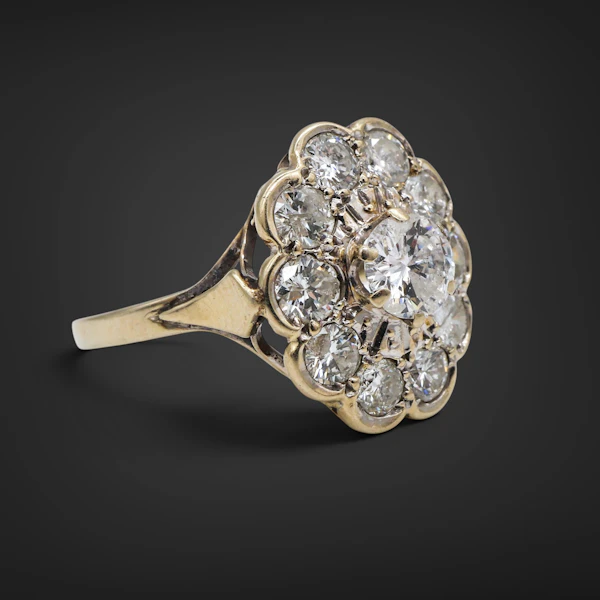Vintage French 18ct White Gold Diamond Ring at Deco&Vintage Ltd - image 4