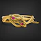 Lovely Victorian French Ruby Double Snake Bangle at Deco&Vintage Ltd - image 3