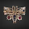 Lovely Victorian Diamond and Precious Stones Butterfly Brooch at Deco&Vintage Ltd - image 4