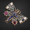 Lovely Victorian Diamond and Precious Stones Butterfly Brooch at Deco&Vintage Ltd - image 3