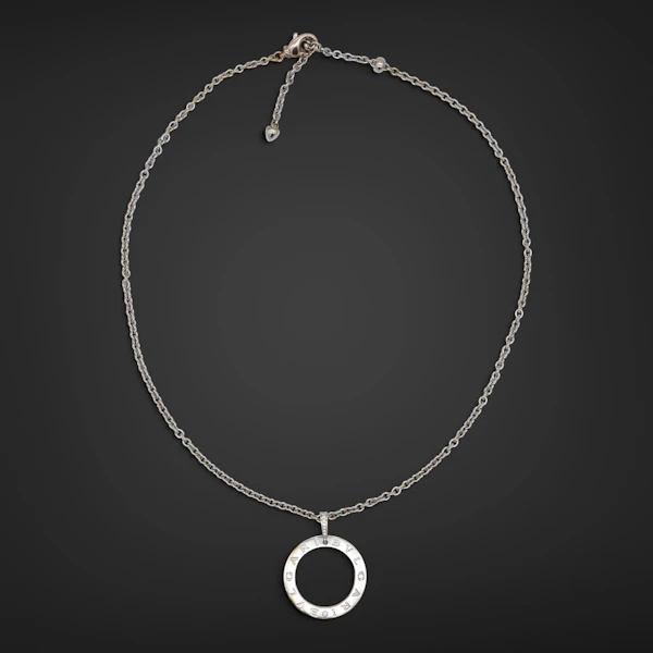 Lovely Bulgari Diamond 18ct White Gold Pendant at Deco&Vintage Ltd - image 4