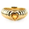 Vintage Tiffany Citrine Heart Ring - Saddingtons Jewellery Stand 375 - image 1