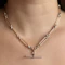 Edwardian Trombone & Squared Love Knot Albert Chain - Saddingtons Jewellery Stand 375 - image 1