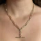 Antique Edwardian 19″ Trombone Link Albert Chain - Saddingtons Jewellery Stand 375 - image 1