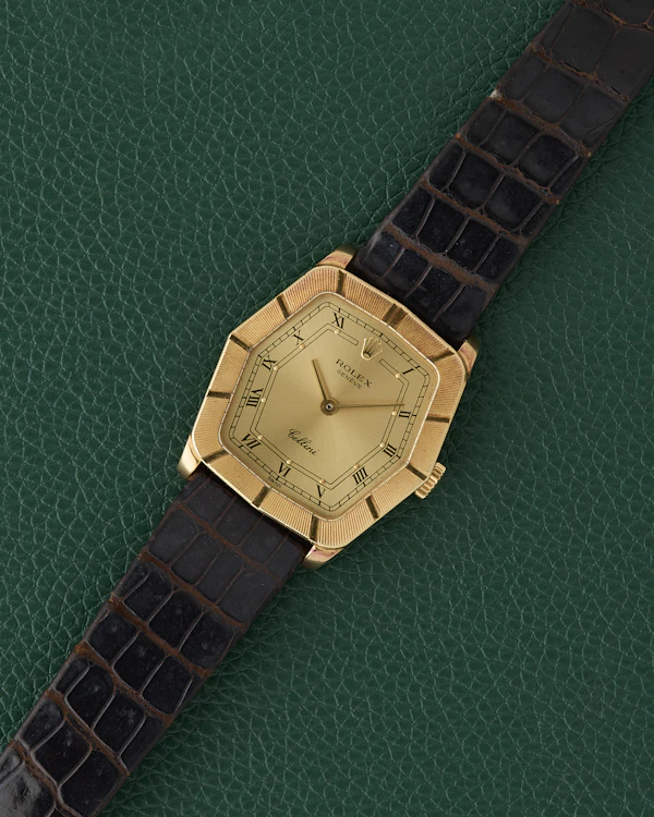 Rolex Cellini Ref. 4160 Yellow Gold 18K Hexagonal Dress Watch - image 3