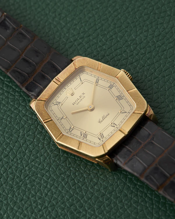 Rolex Cellini Ref. 4160 Yellow Gold 18K Hexagonal Dress Watch - image 9