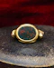 A late Georgian Pinchbeck, revolving, triple Seal, set with three oval (unmarked), Hardstones: Bloodstone, Carnelian & Carnelian with Viterous Lustre.  Circa. 1820. - image 5