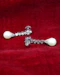 A fine pair of Platinum, Cultured Pearl & Diamond Drop Earrings. Circa 1950 - image 4